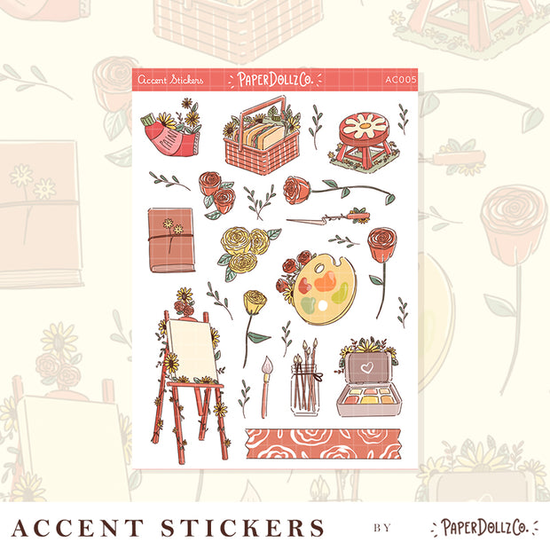 Spring Journal | Accent Sticker | PaperDollzCo | ac005