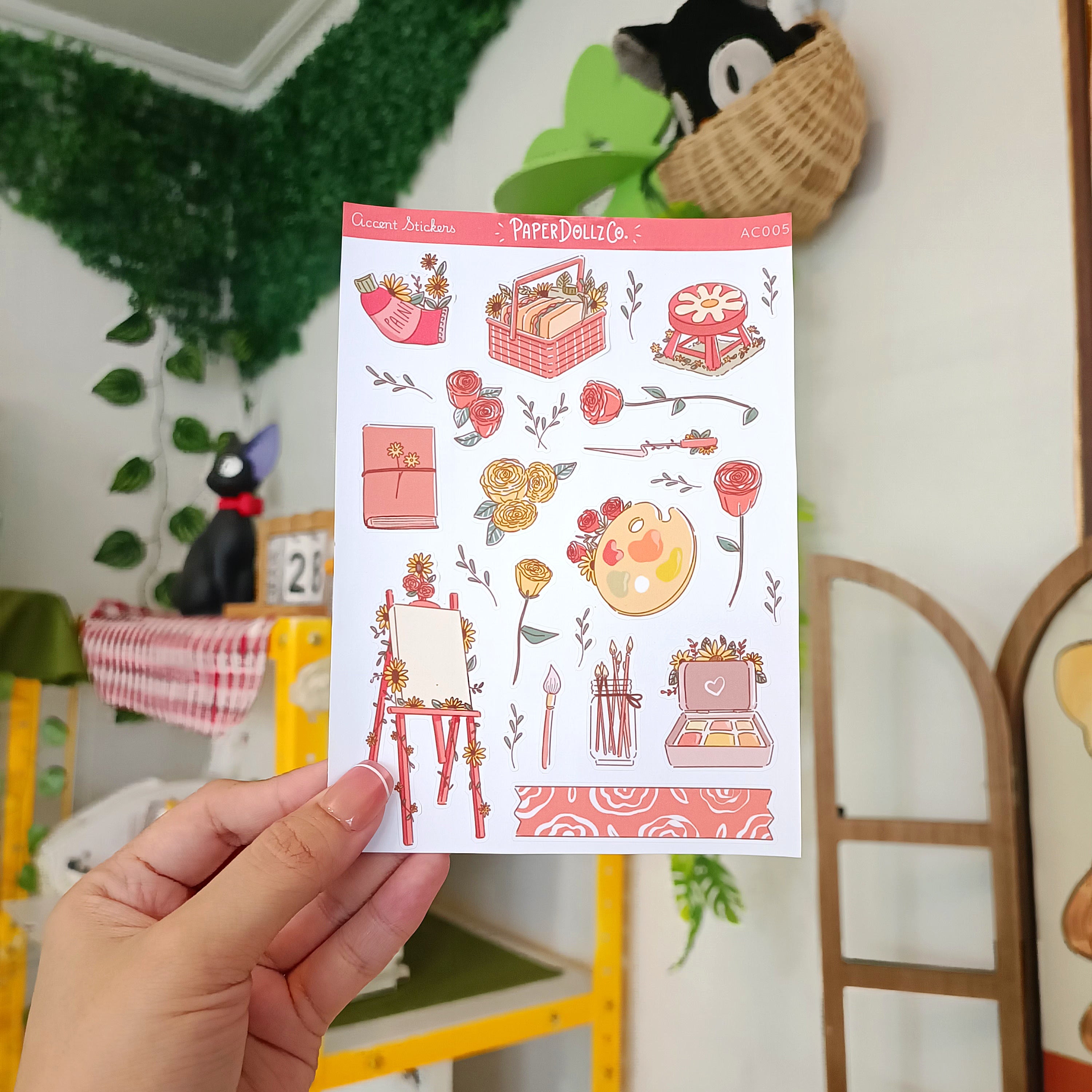 Spring Journal | Accent Sticker | PaperDollzCo | ac005