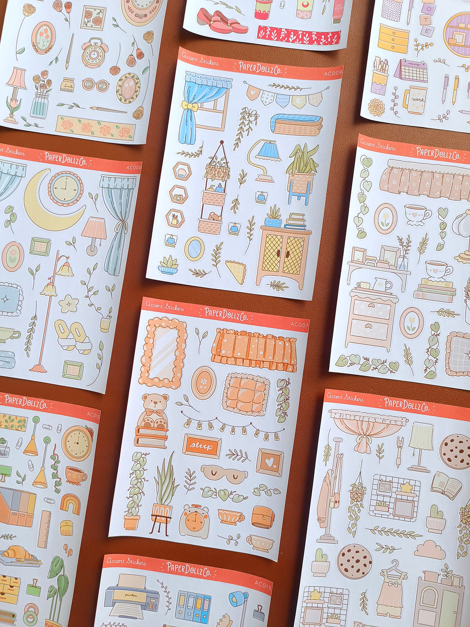 Pastel Home | Accent Sticker | PaperDollzCo | ac008