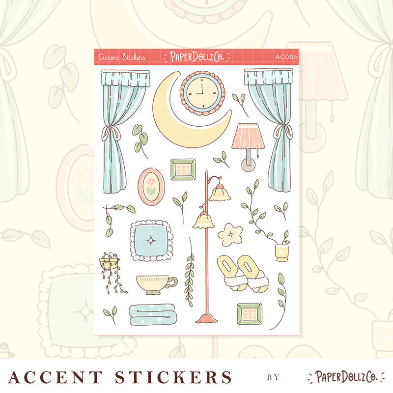 Pastel Home | Accent Sticker | PaperDollzCo | ac006
