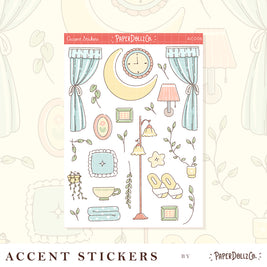 Pastel Home | Accent Sticker | PaperDollzCo | ac006