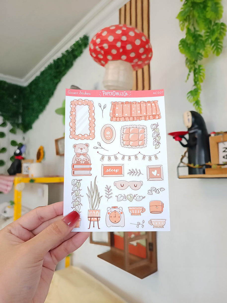 Pastel Home | Accent Sticker | PaperDollzCo | ac007