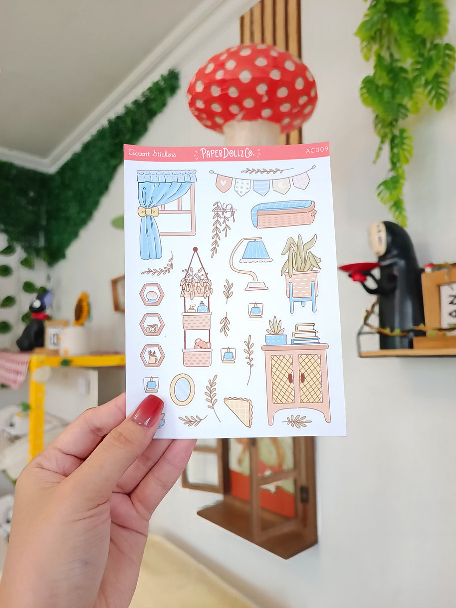 Pastel Home | Accent Sticker | PaperDollzCo | ac009