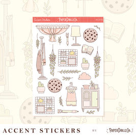 Pastel Home | Accent Sticker | PaperDollzCo | ac010