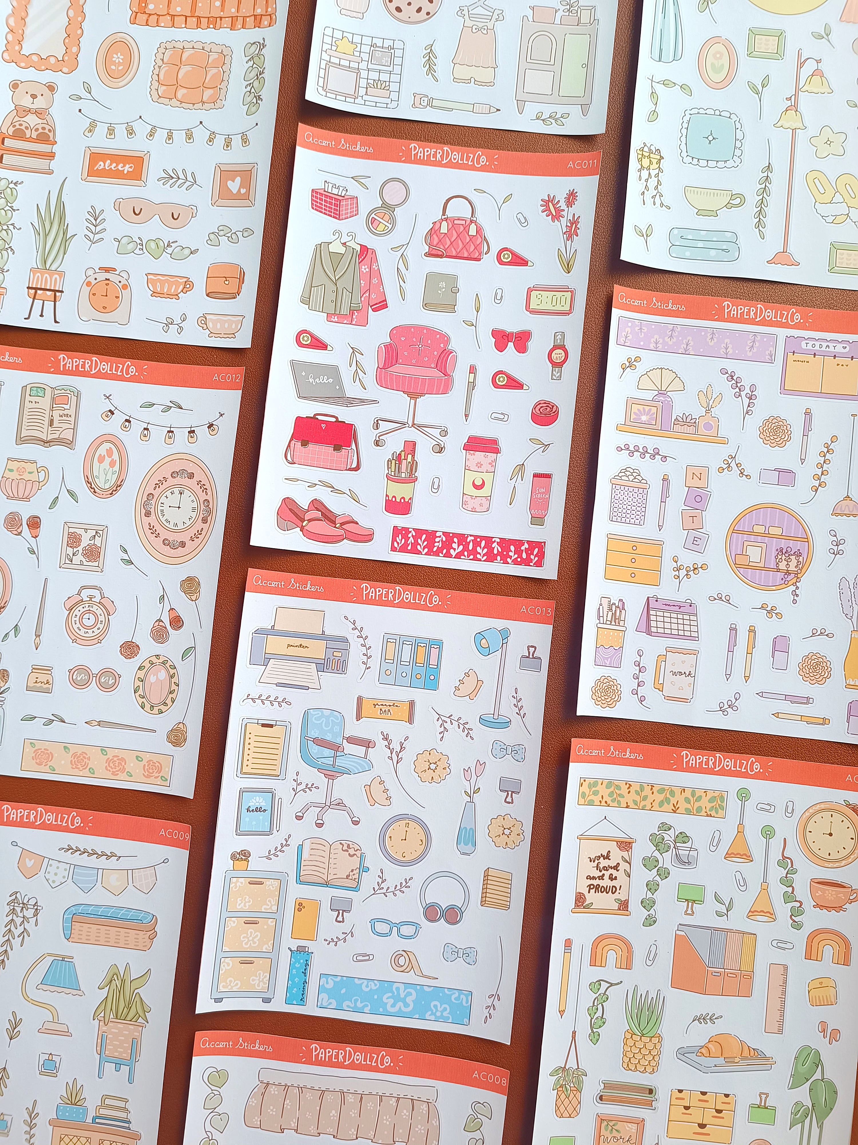 Work Office | Accent Sticker | PaperDollzCo | ac013
