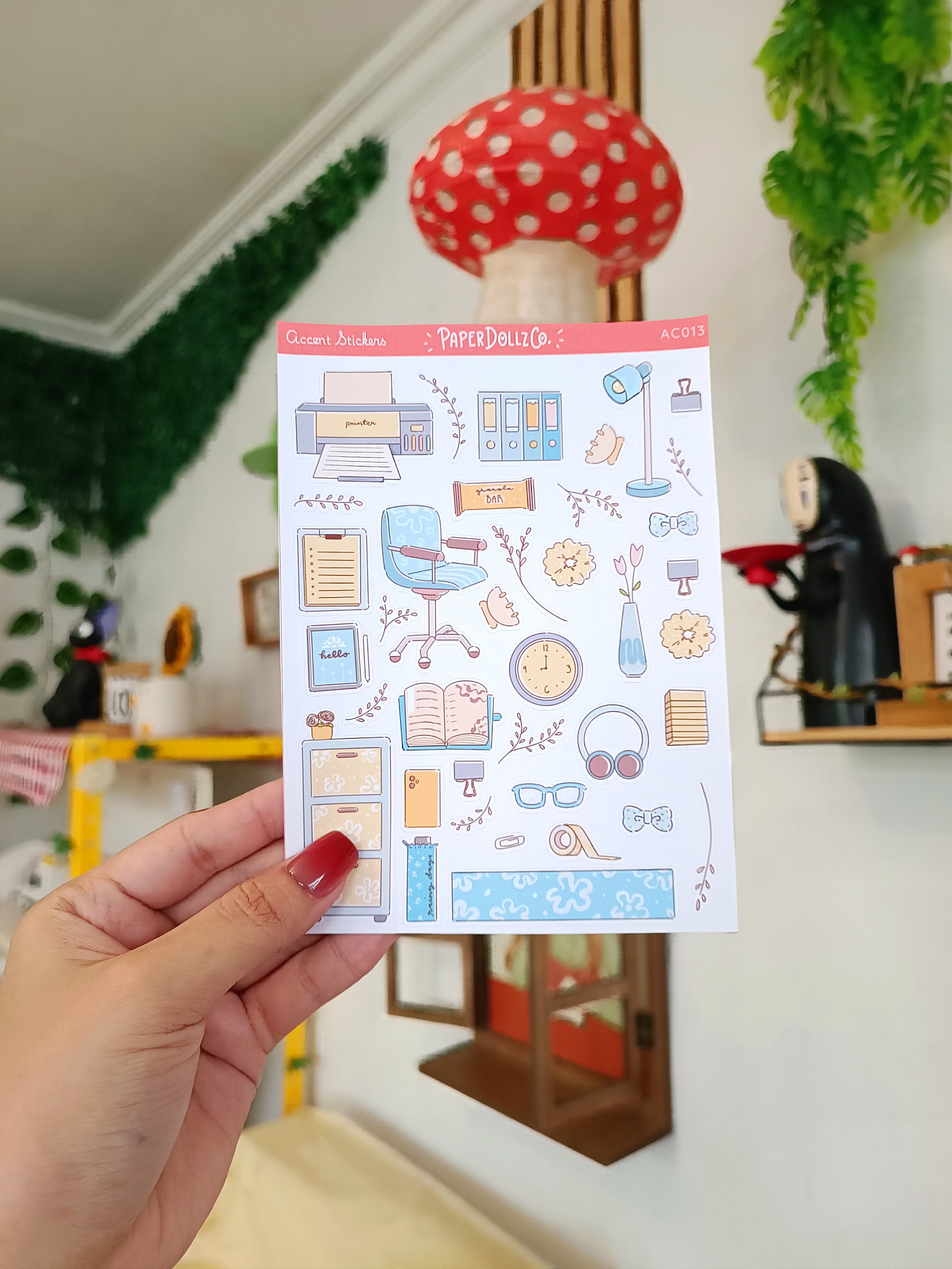 Work Office | Accent Sticker | PaperDollzCo | ac013