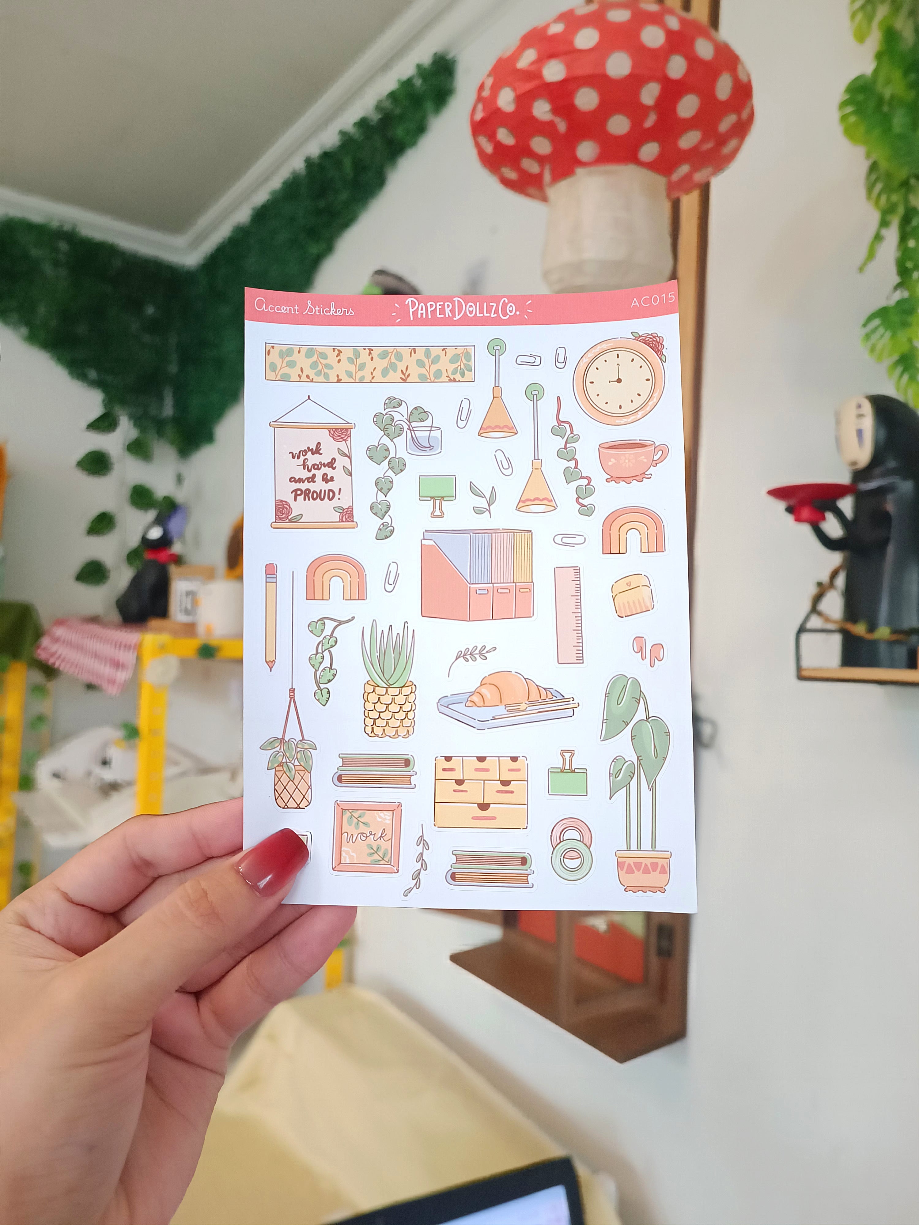 Work Office | Accent Sticker | PaperDollzCo | ac015