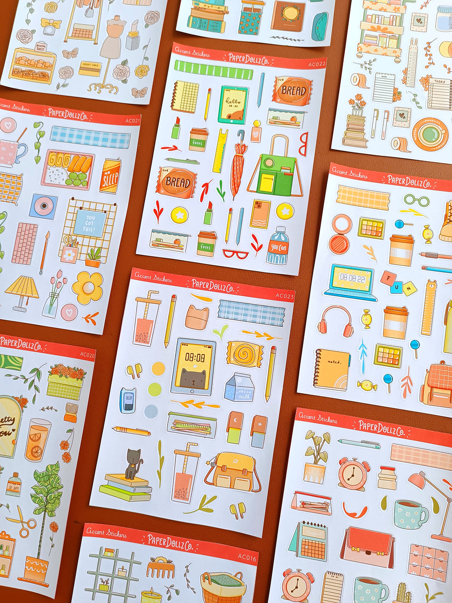 School College Life | Accent Sticker | PaperDollzCo | ac021