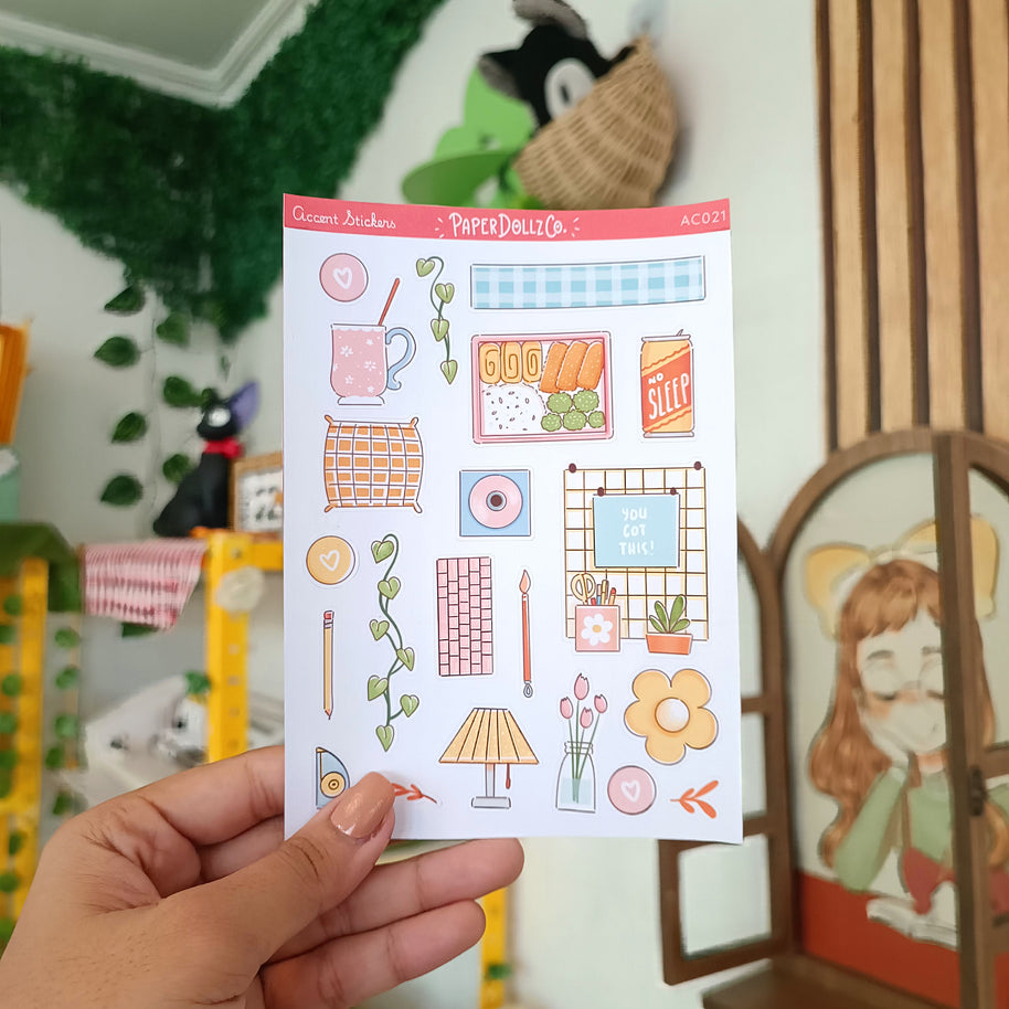 School College Life | Accent Sticker | PaperDollzCo | ac021