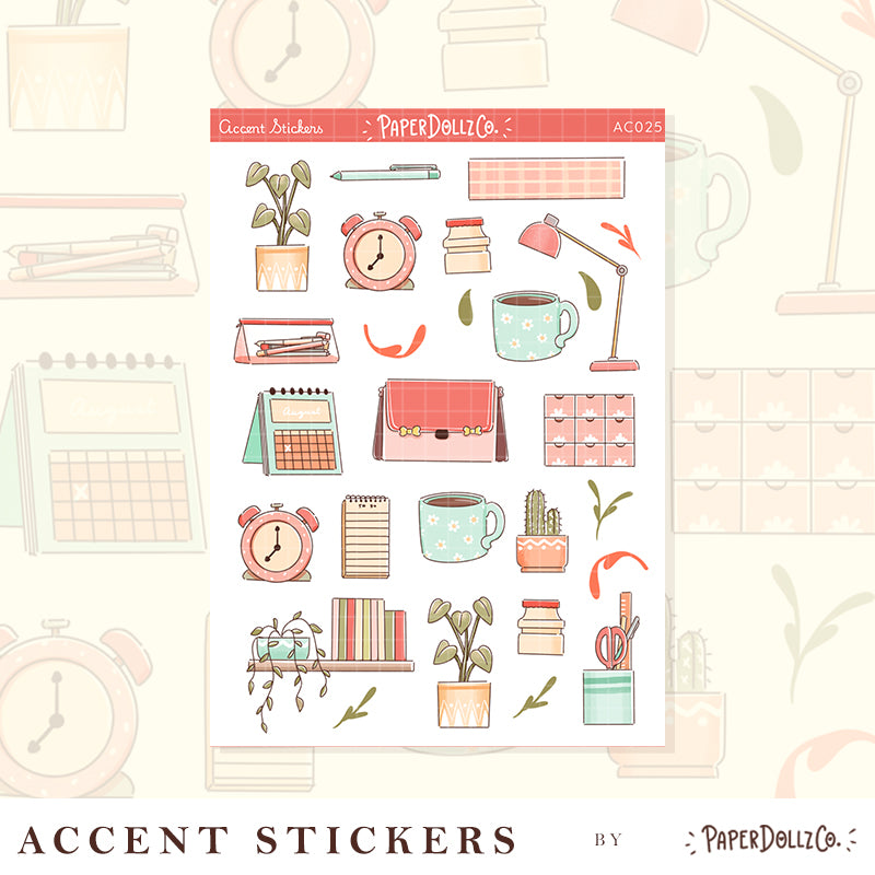 School College Life | Accent Sticker | PaperDollzCo | ac025