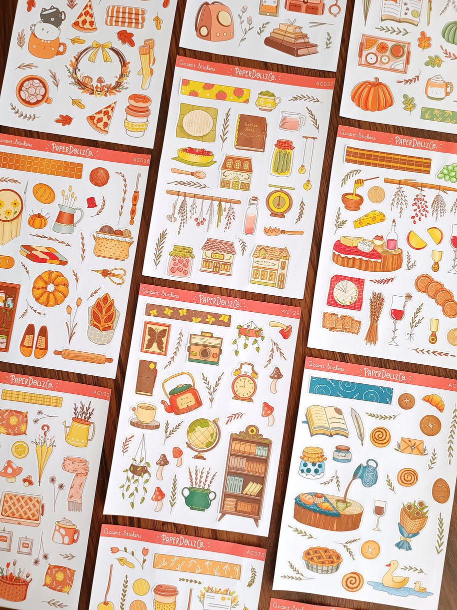 Birds of Autumn | Accent Sticker | PaperDollzCo | ac030