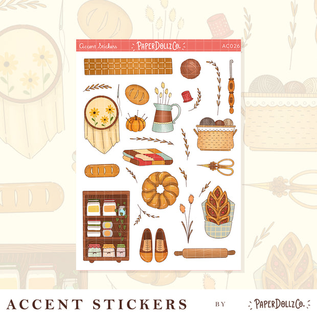 Birds of Autumn | Accent Sticker | PaperDollzCo | ac026