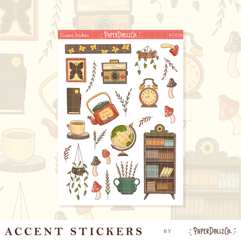 Birds of Autumn | Accent Sticker | PaperDollzCo | ac028