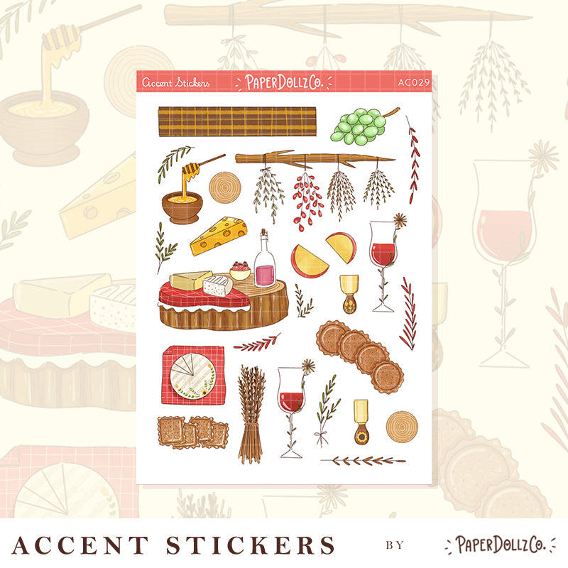 Birds of Autumn | Accent Sticker | PaperDollzCo | ac029