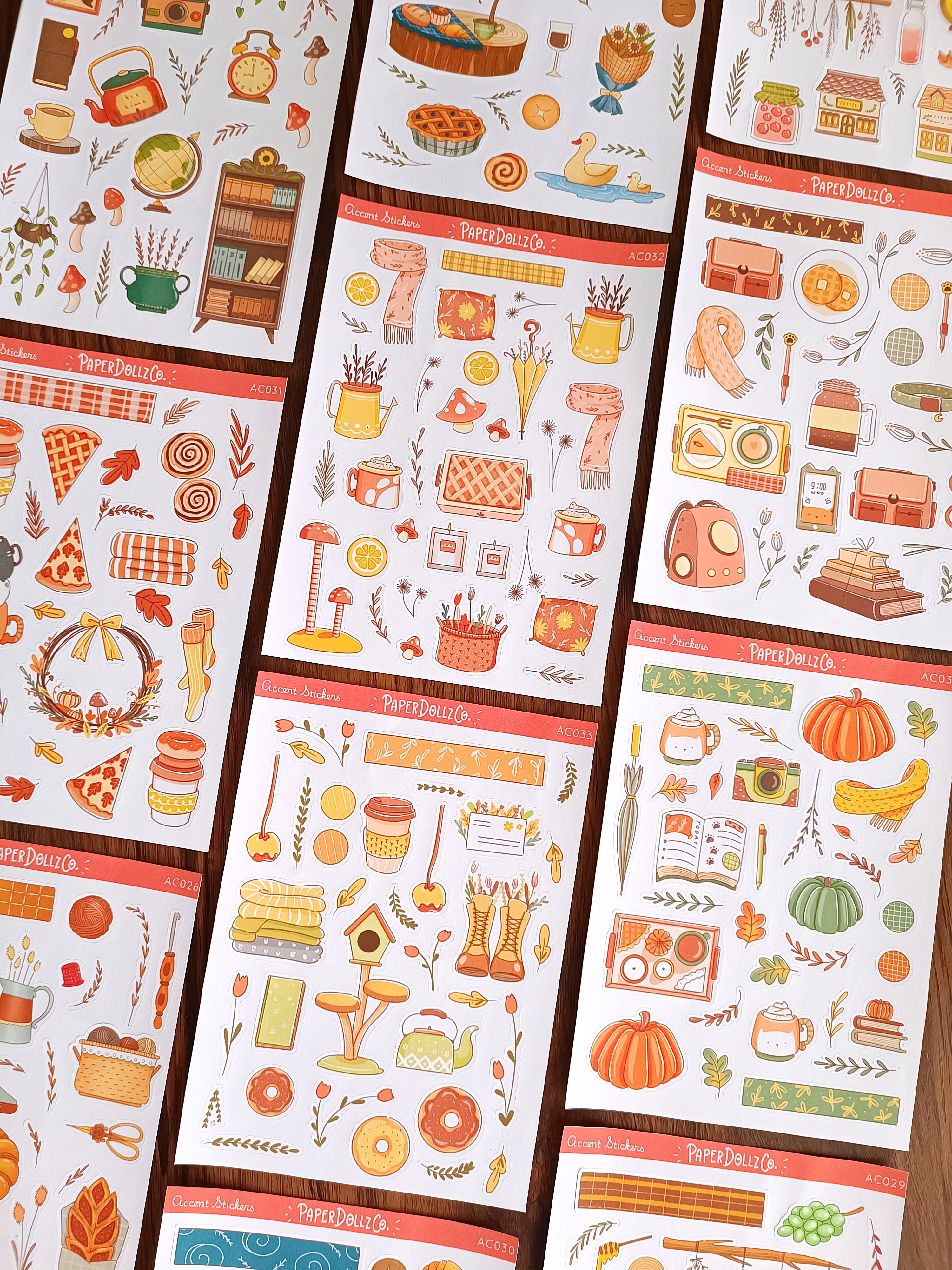 Autumn Purrfection | Accent Sticker | PaperDollzCo | ac031