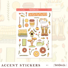 Autumn Purrfection | Accent Sticker | PaperDollzCo | ac033