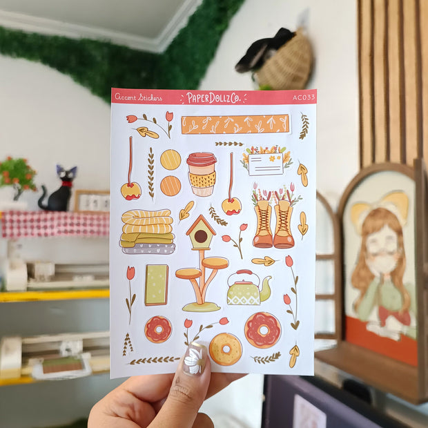 Autumn Purrfection | Accent Sticker | PaperDollzCo | ac032