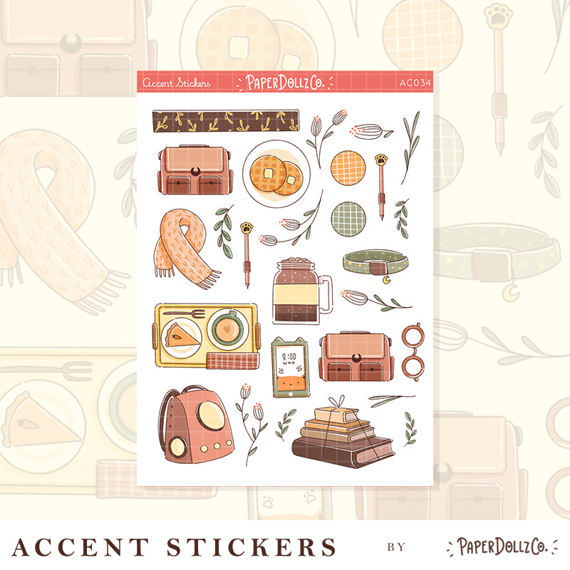 Autumn Purrfection | Accent Sticker | PaperDollzCo | ac034