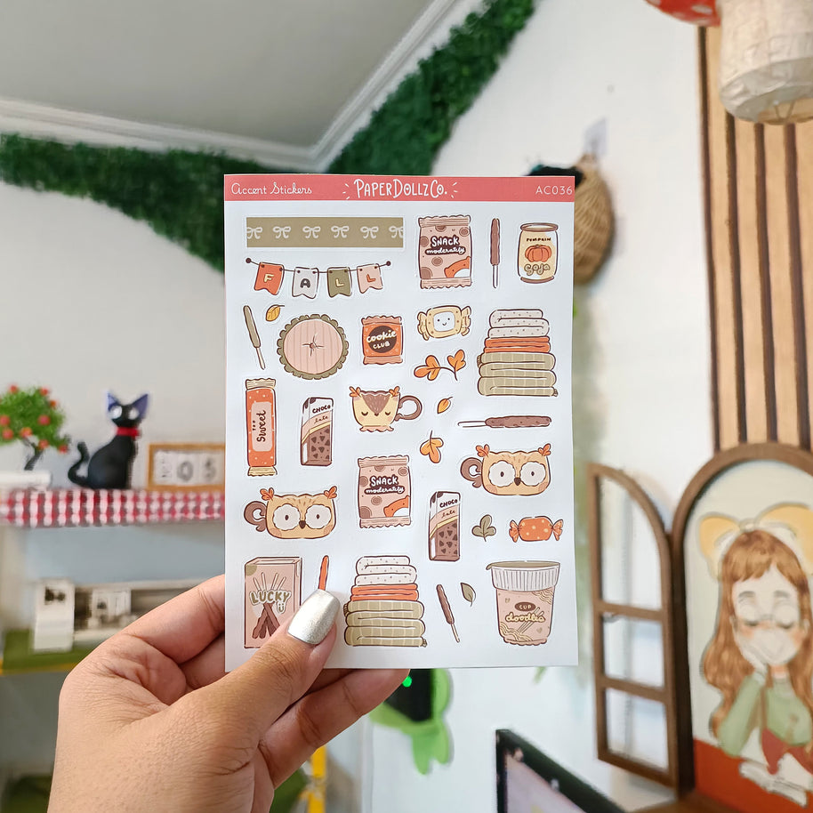 Cozy Harvest | Accent Sticker | PaperDollzCo | ac036