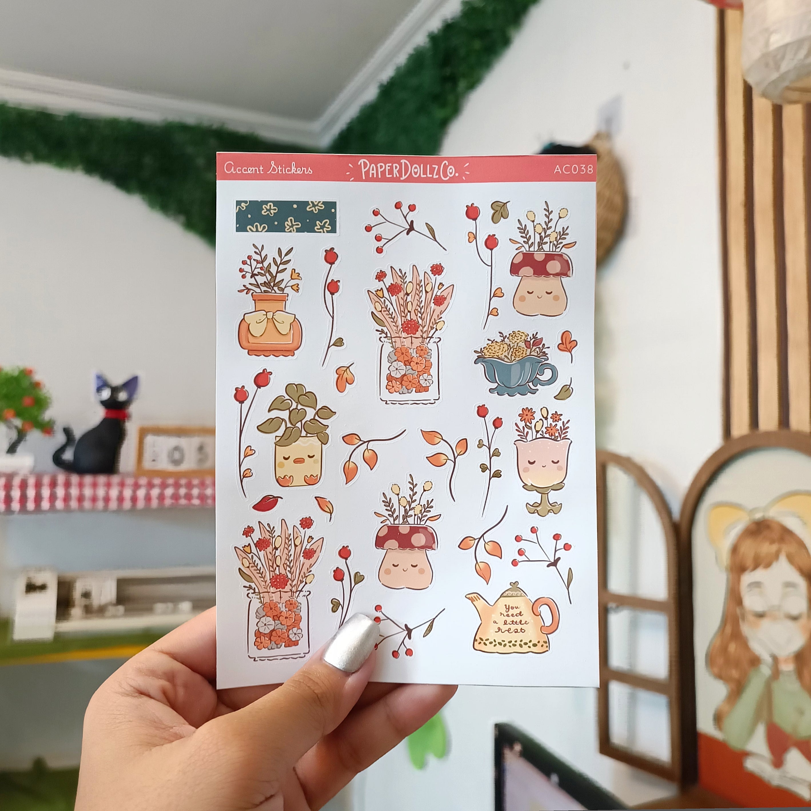 Cozy Harvest | Accent Sticker | PaperDollzCo | ac038