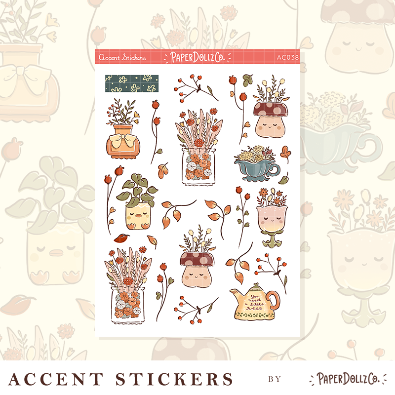 Cozy Harvest | Accent Sticker | PaperDollzCo | ac038