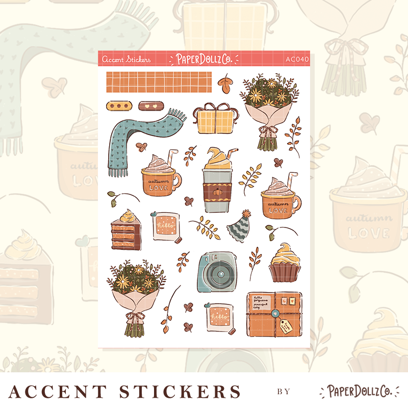 Cozy Harvest | Accent Sticker | PaperDollzCo | ac040