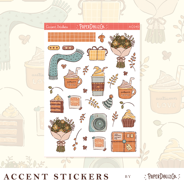 Cozy Harvest | Accent Sticker | PaperDollzCo | ac040