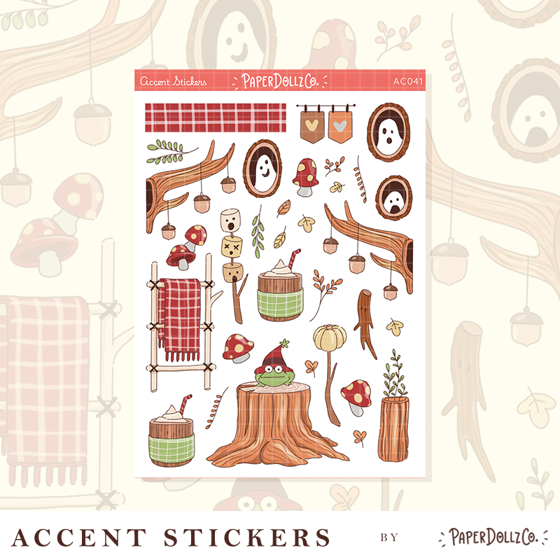 Fluffy Tails | Accent Sticker | PaperDollzCo | ac041