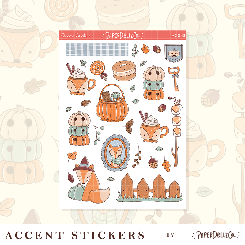 Fluffy Tails | Accent Sticker | PaperDollzCo | ac043
