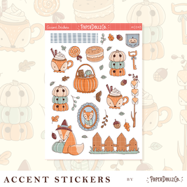 Fluffy Tails | Accent Sticker | PaperDollzCo | ac043