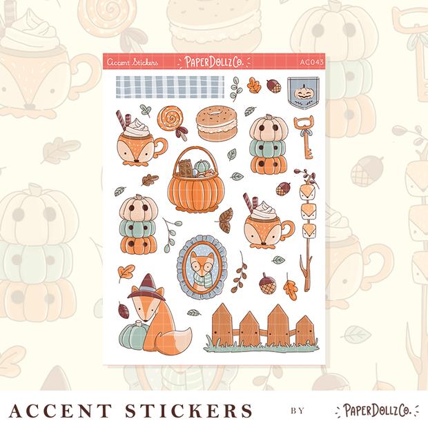 Fluffy Tails | Accent Sticker | PaperDollzCo | ac043