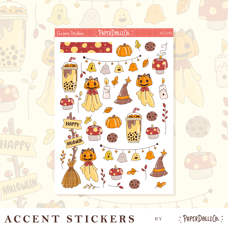 Fluffy Tails | Accent Sticker | PaperDollzCo | ac045