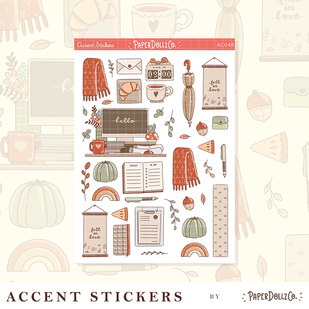 Fabulous Fall | Accent Sticker | PaperDollzCo | ac048