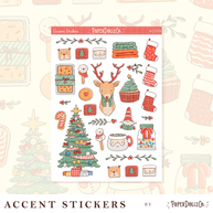 Joy to the Dolly World | Accent Sticker | PaperDollzCo | ac054