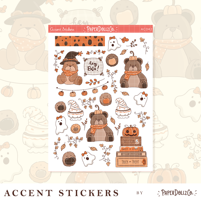 Fluffy Tails | Accent Sticker | PaperDollzCo | ac042