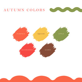 Letter Journal Sticker | Vowels | Autumn Colors | L019