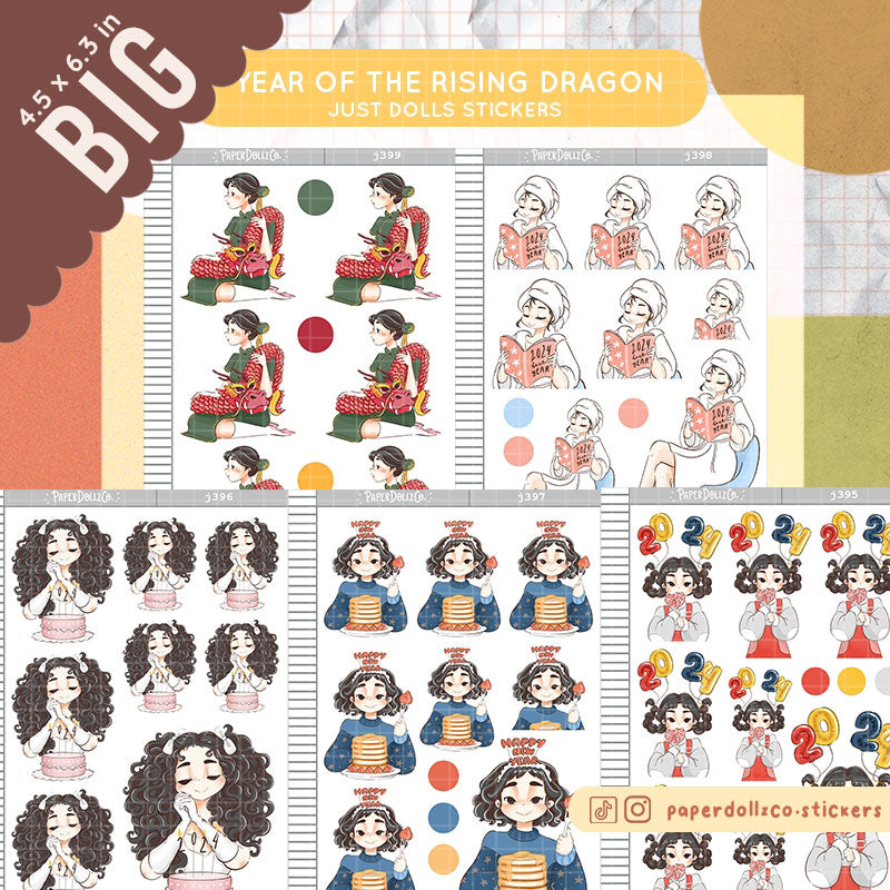 Abundant | Year of the Rising Dragon | Just Dolls Stickers | J397