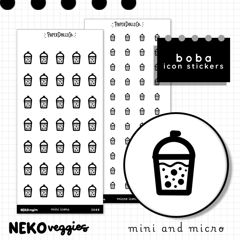 Boba | PaperDollzCo | Icon Sticker | i046