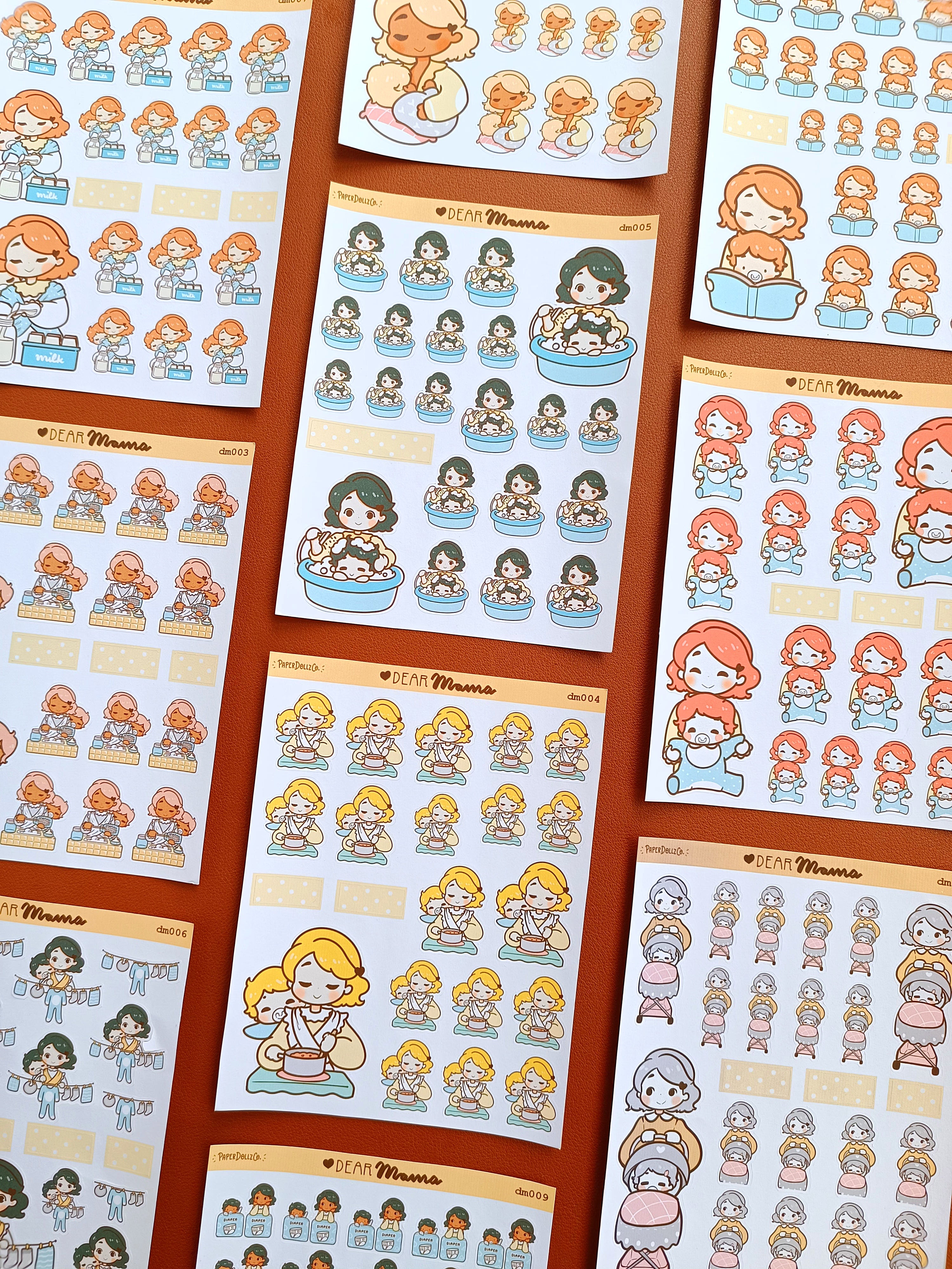 Give the Baby a Bath | Dear Mama | PaperdollzCo | dm005b | dm005g