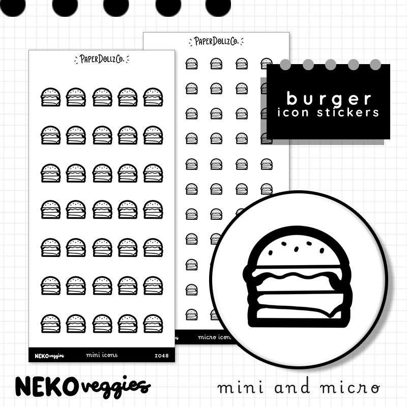 Burger | PaperDollzCo | Icon Sticker | i048