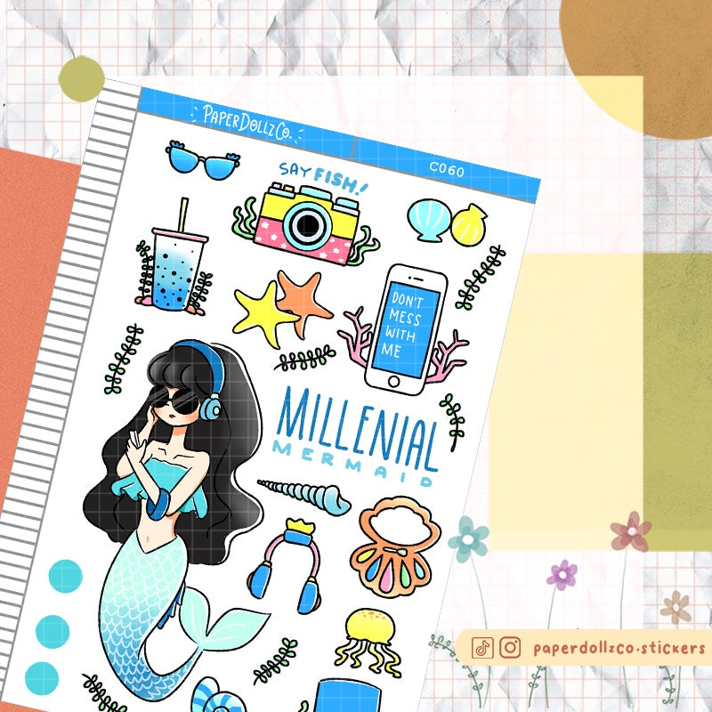 Millenial Mermaid | Collection Sticker | C060