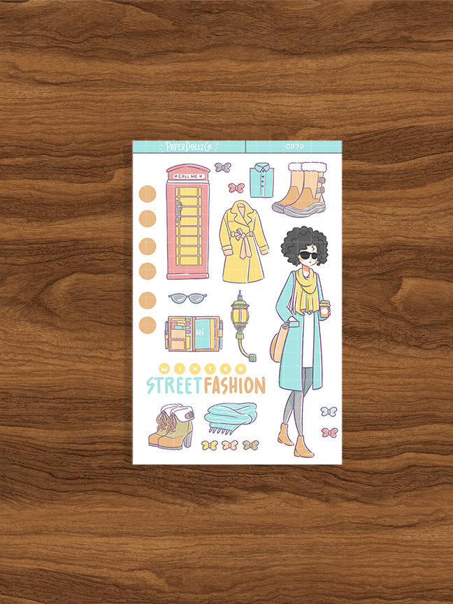 Winter Street Fashion | Collection Sticker | C070