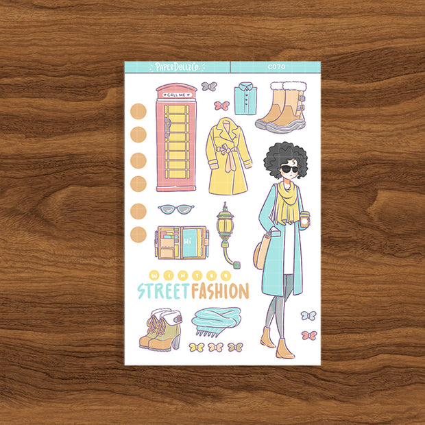 Winter Street Fashion | Collection Sticker | C070
