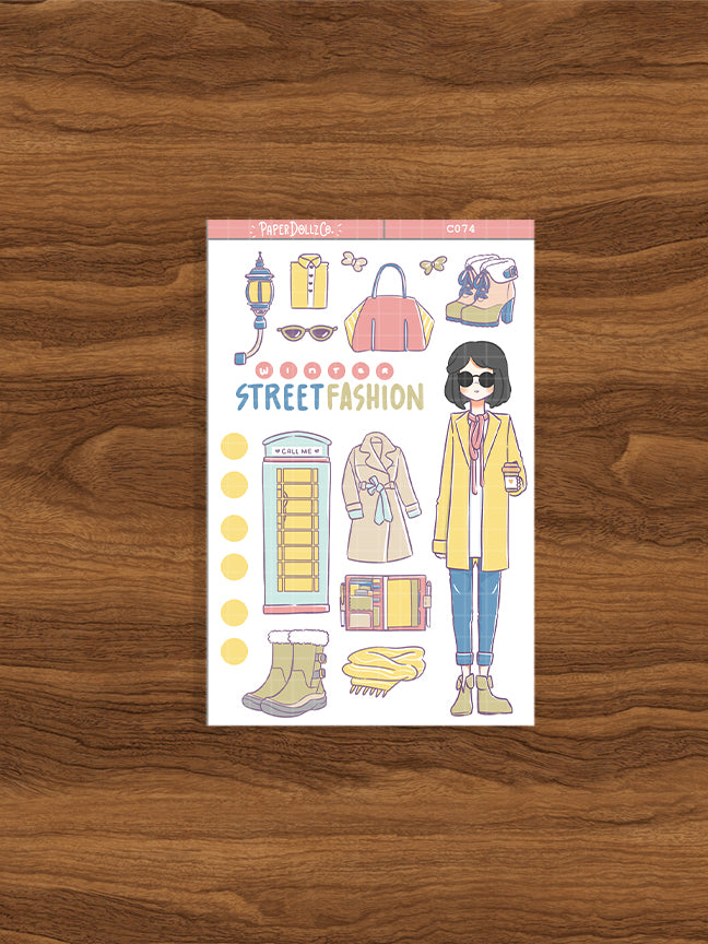 Winter Street Fashion | Collection Sticker | C074