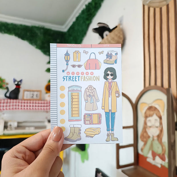 Winter Street Fashion | Collection Sticker | C074