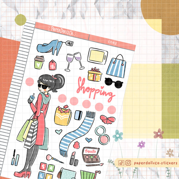 Shopping | Time to Unwind | Collection Sticker | C082