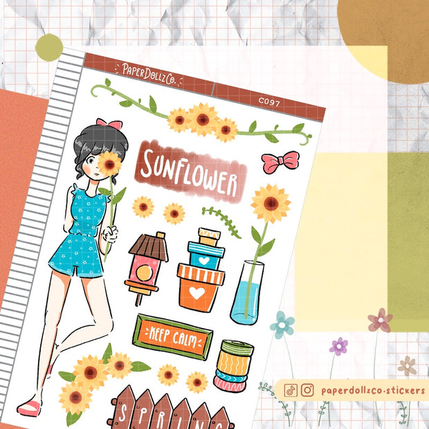 Sunflower | Flower Pop | Collection Stickers | C097