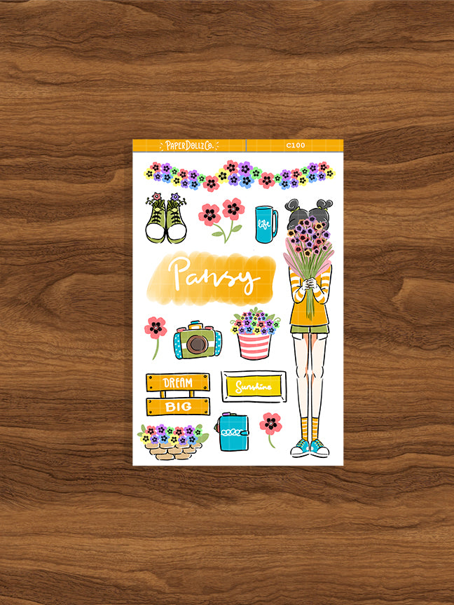 Pansy | Floriography | Collection Stickers | C100