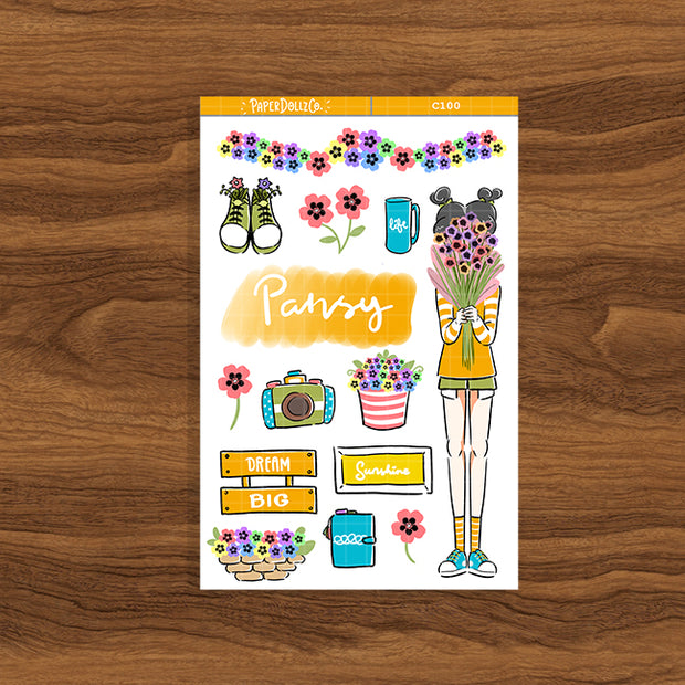 Pansy | Floriography | Collection Stickers | C100
