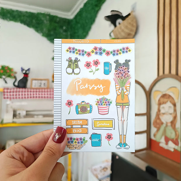 Pansy | Floriography | Collection Stickers | C100